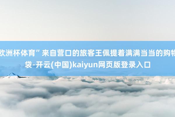 欧洲杯体育”来自营口的旅客王佩提着满满当当的购物袋-开云(中国)kaiyun网页版登录入口
