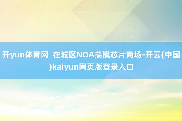 开yun体育网  在城区NOA揣摸芯片商场-开云(中国)kaiyun网页版登录入口