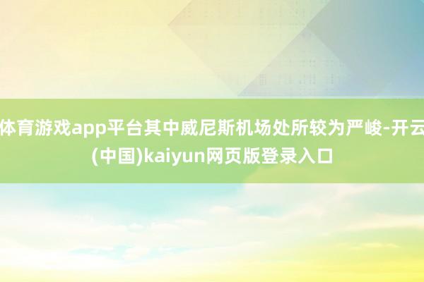 体育游戏app平台其中威尼斯机场处所较为严峻-开云(中国)kaiyun网页版登录入口
